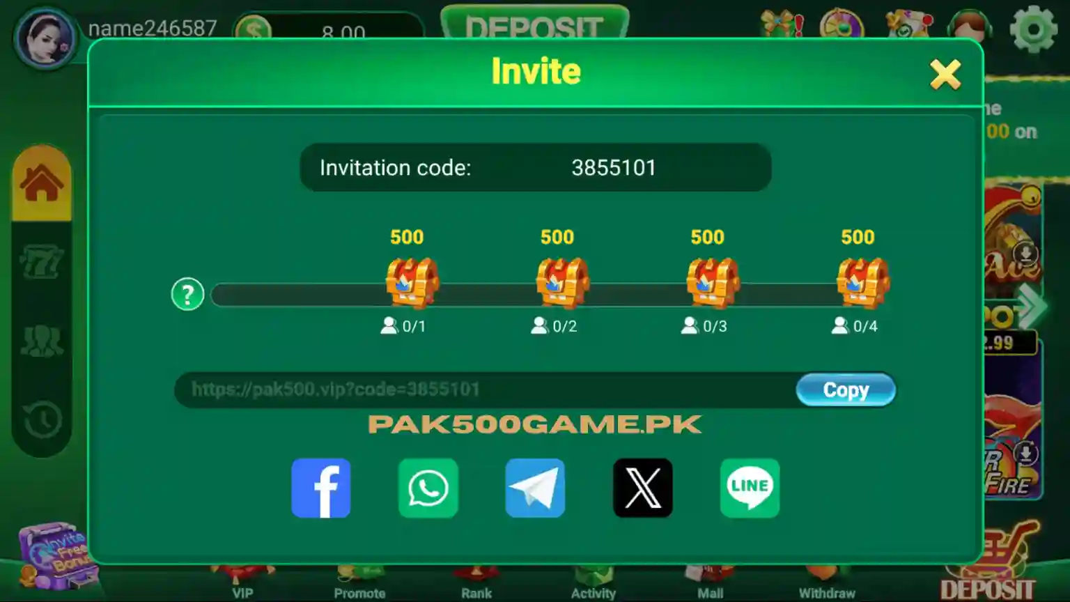 Pak500 Game APK Download in Pakistan - Refer and Earn Rs.500 - pak500game.pk