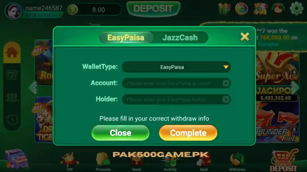 Pak500 Game APK Download in Pakistan - Withdraw your Winnings - pak500game.pk
